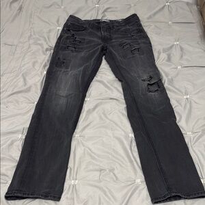 Men’s Black Departwest Trouper 30x32 Distressed jeans